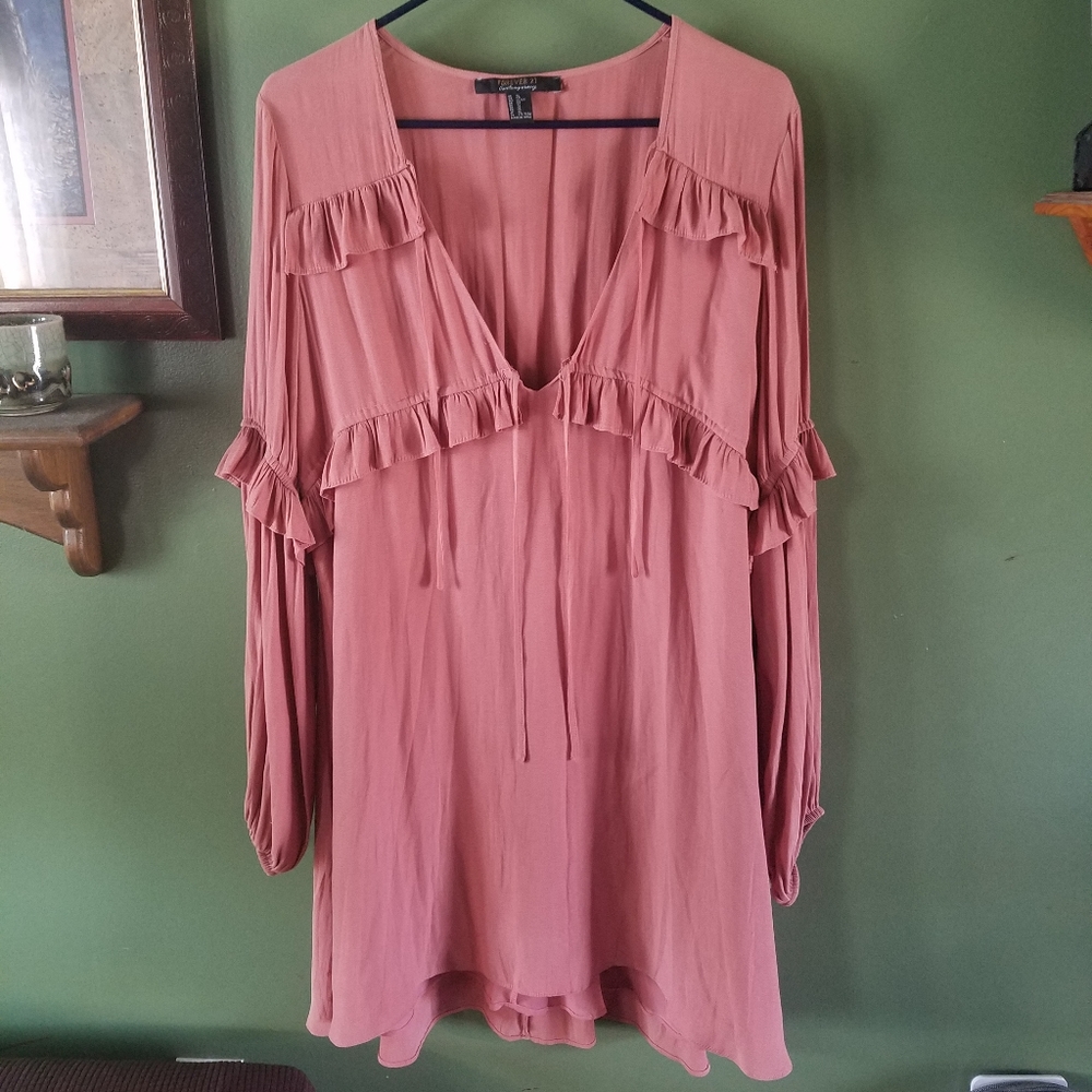 Pink long sleeve dress